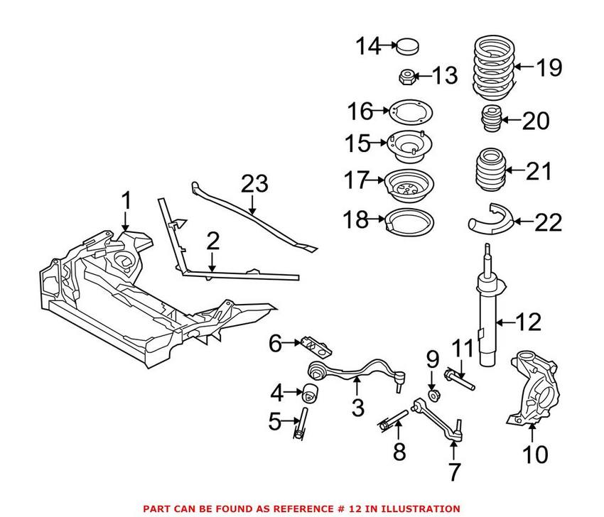 BMW Strut Assembly - Front Passenger Side 31316796156